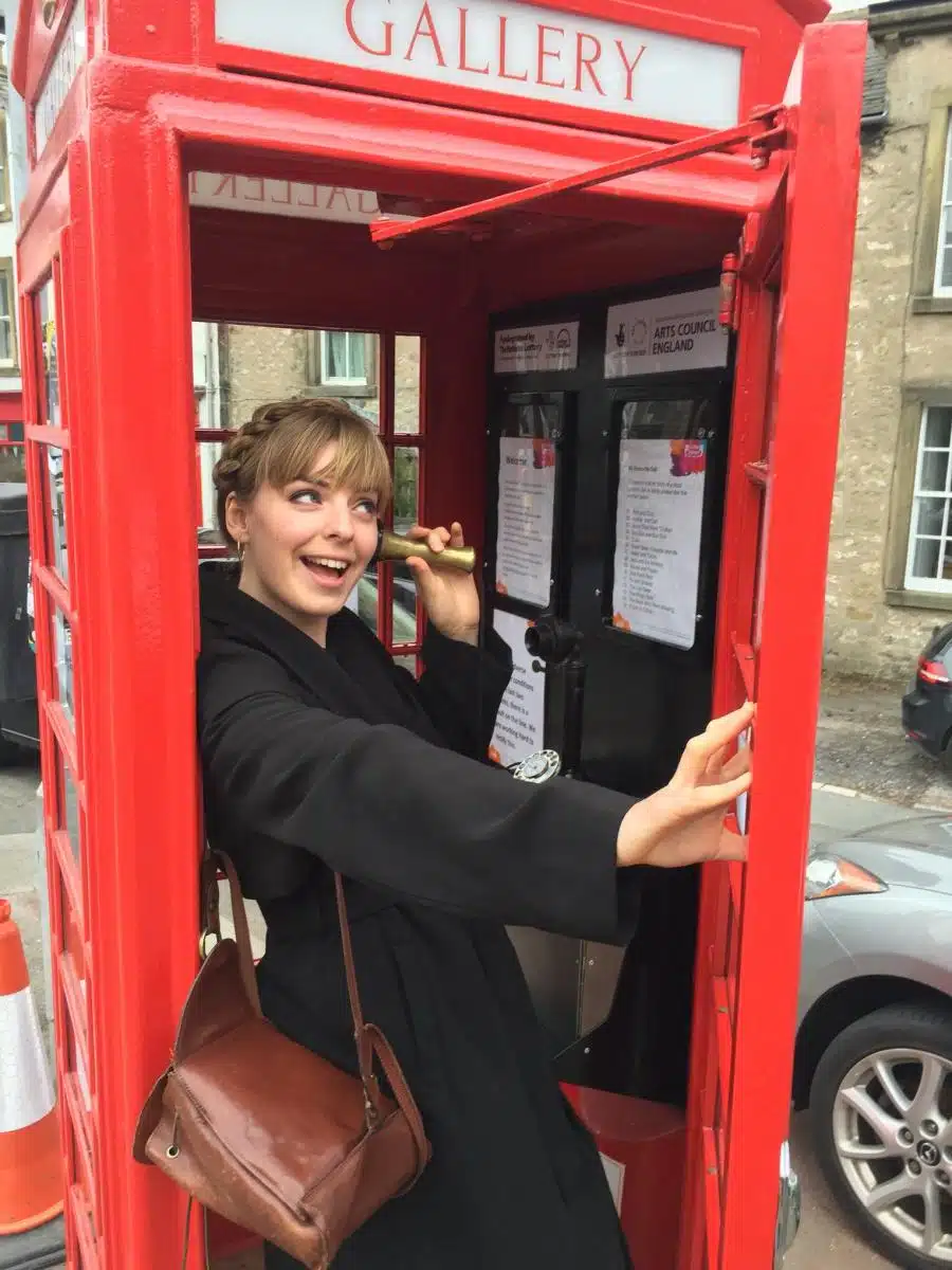 girl listening to listening gallery