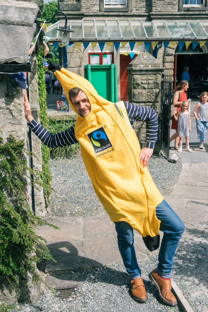 Charles dressed as a banana